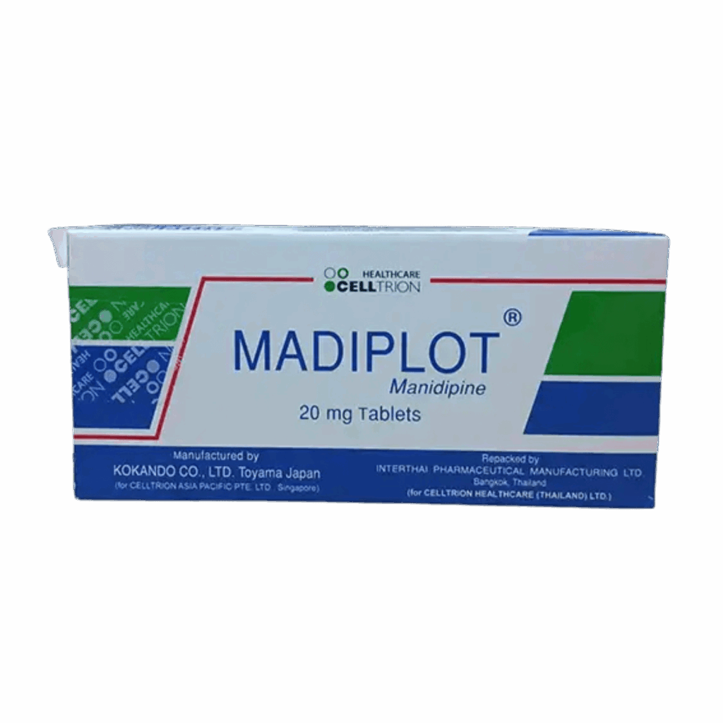 Madiplot 20 mg (Manidipine) 10x10 tablets ลดความดันโลหิต