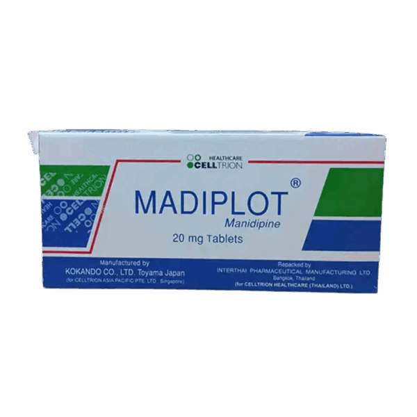 Madiplot 20 mg (Manidipine) 10x10 tablets ลดความดันโลหิต