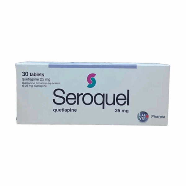 Seroquel 25 mg 30 tablets (Quetiapine)