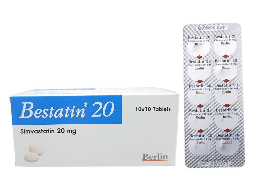 Bestatin 20 mg ยาลดไขมัน ลดคอเลสเตอรอลและไตรกลีเซอไรด์