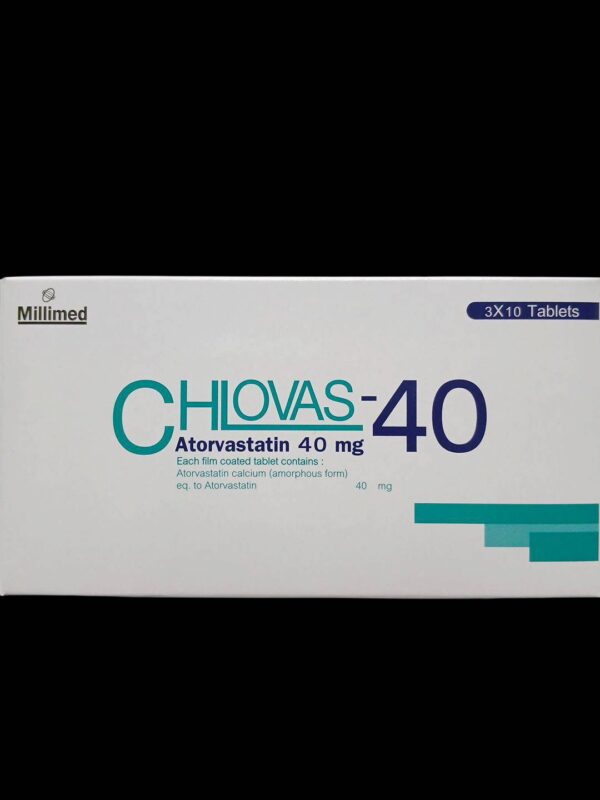 Chlovas 40 mg ยาลดไขมันในเลือด ลดคอเลสเตอรอลและไตรกลีเซอไรด์