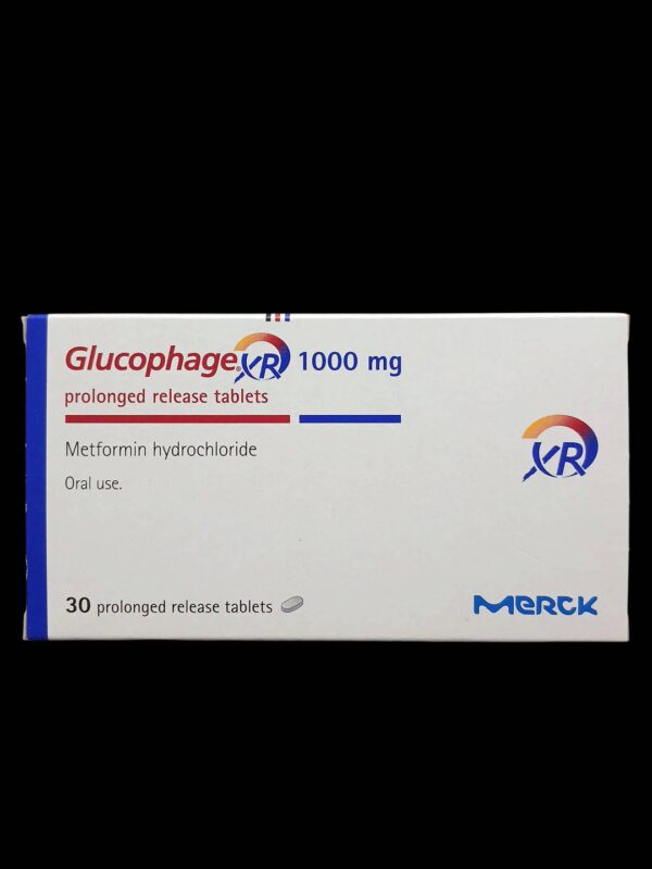 Glucophage XR 1000 mg (Metformin) ชนิดออกฤทธิ์ยาว รักษาเบาหวานชนิดที่ 2