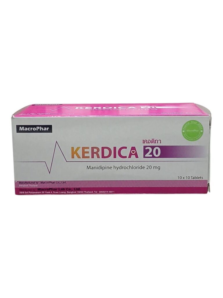 Kerdica 20 mg manidipine tablets box of 100 for hypertension treatment