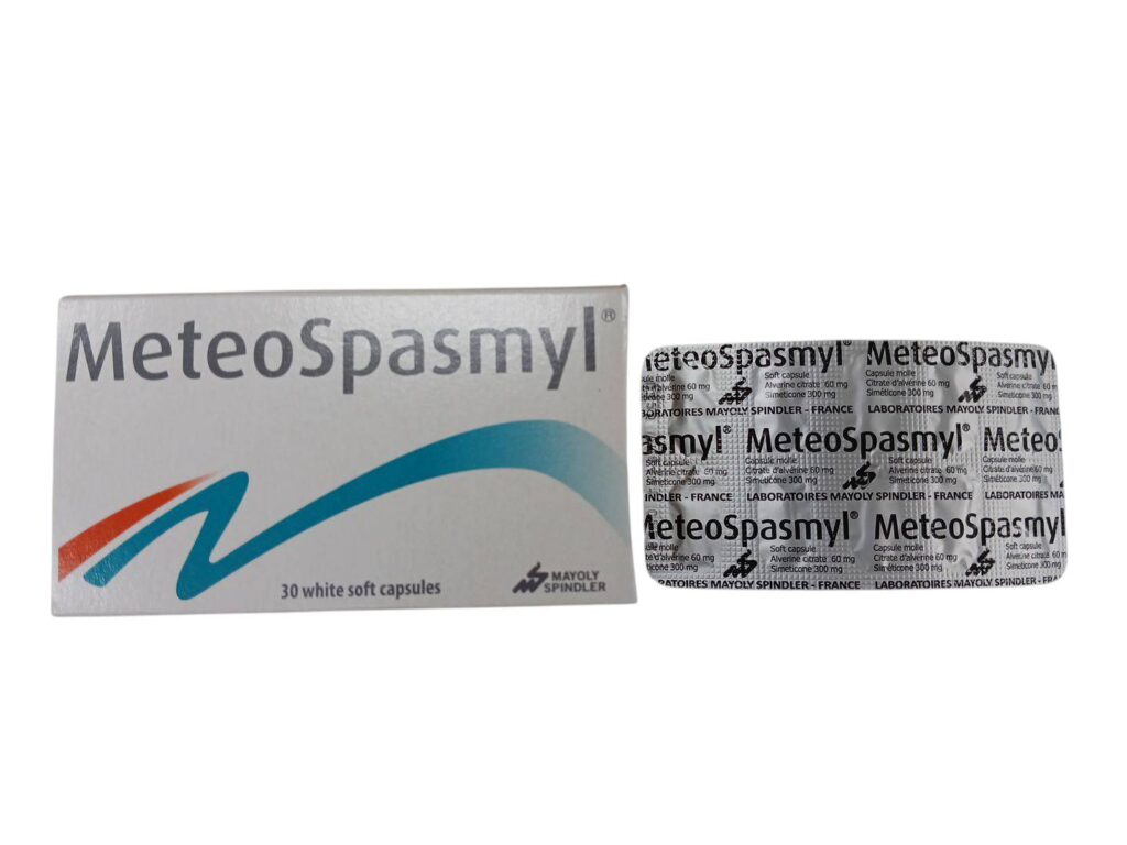 Meteospasmyl 10 เม็ด ยาลดอาการเกร็งลำไส้และท้องอืด