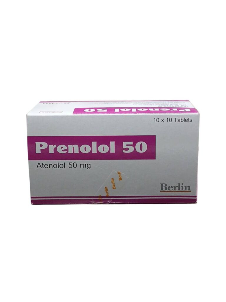 Prenolol 50 mg box of 100 tablets beta blocker for hypertension and angina