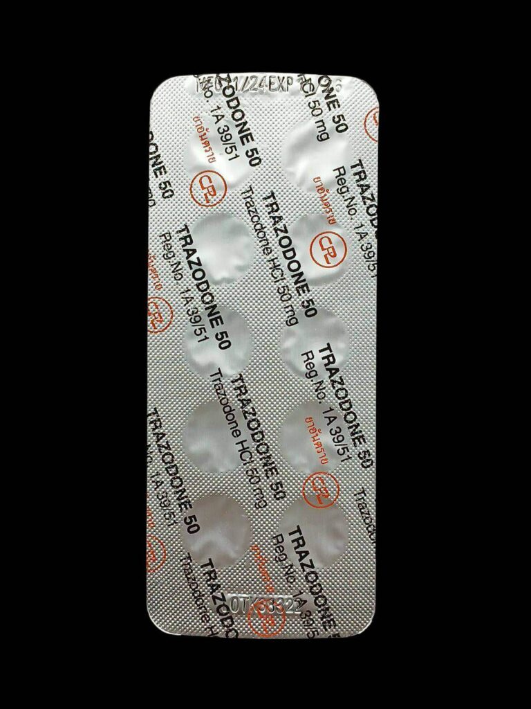Trazodone 10mg 10 tablets ยาแก้ซึมเศร้า รักษาภาวะซึมเศร้า ลดความวิตกกังวล และช่วยนอนหลับ