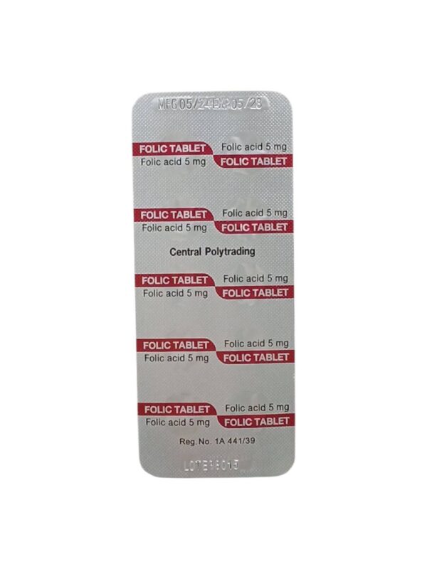 ยา Folic CPL 5 mg 10 เม็ดต่อแผง