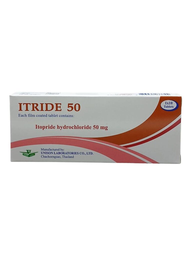 Itride 50 mg 10 เม็ด ยารักษาอาการทางเดินอาหาร
