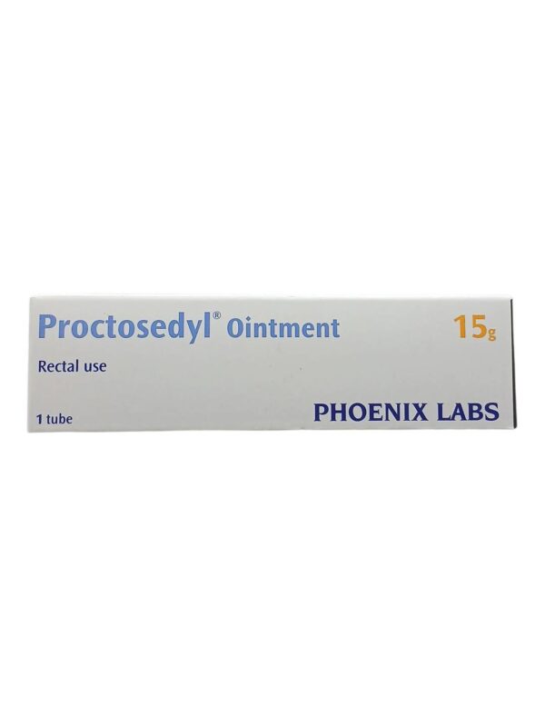 Proctosedyl 15 g per box – hemorrhoid treatment ointment