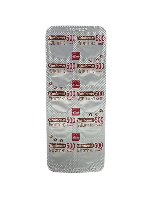Siamformet 500 mg 10 เม็ดต่อแผง