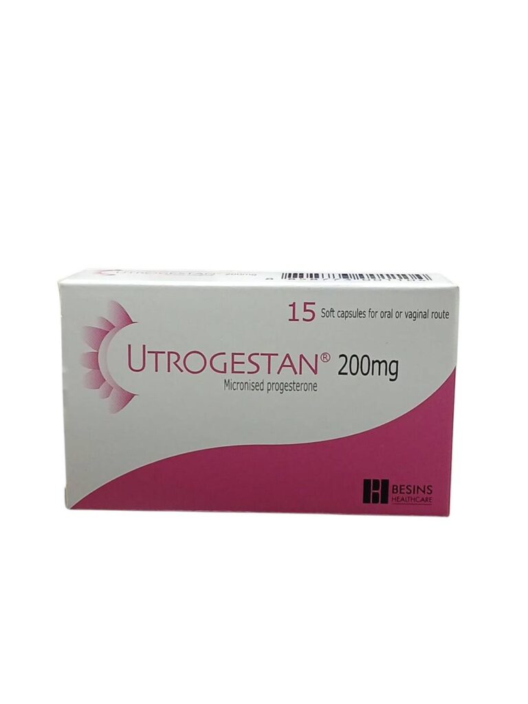 Utrogestan 200 mg แคปซูลฮอร์โมนโปรเจสเตอโรน 15 เม็ด