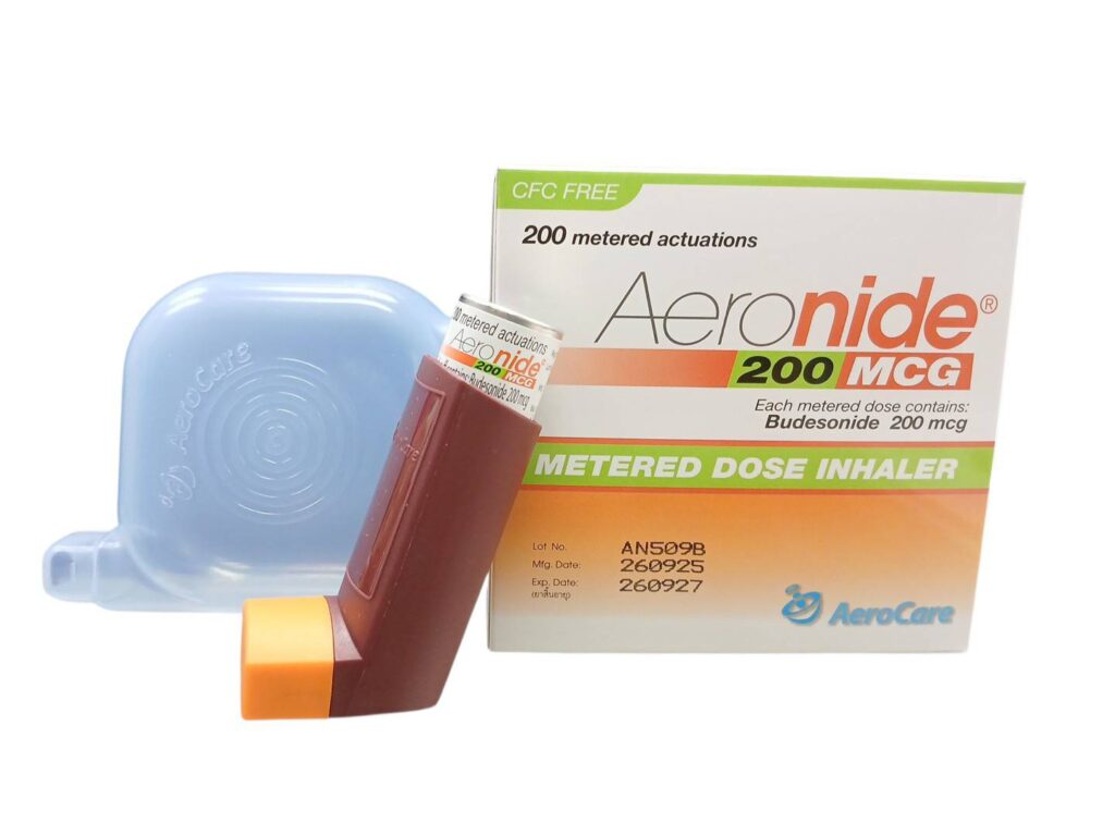 Aeronide 200 mcg ยาพ่นสเตียรอยด์ควบคุมอาการหอบหืด