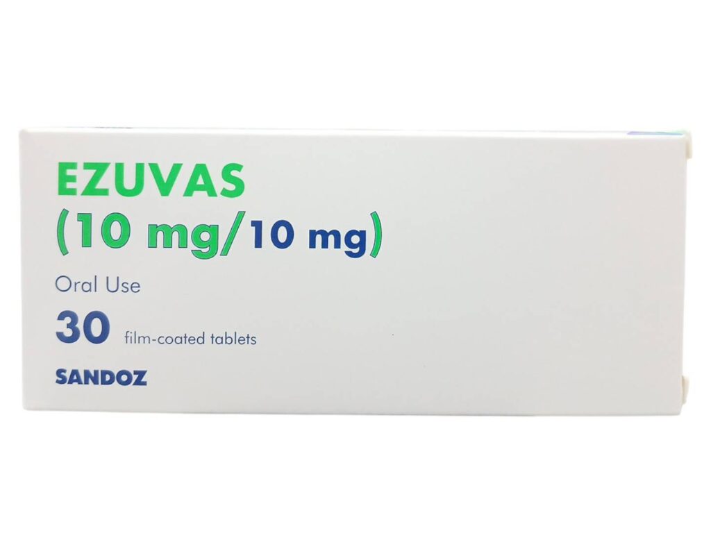 EZUVAS 10/10 mg ยาลดไขมันในเลือด บรรจุ 30 เม็ด