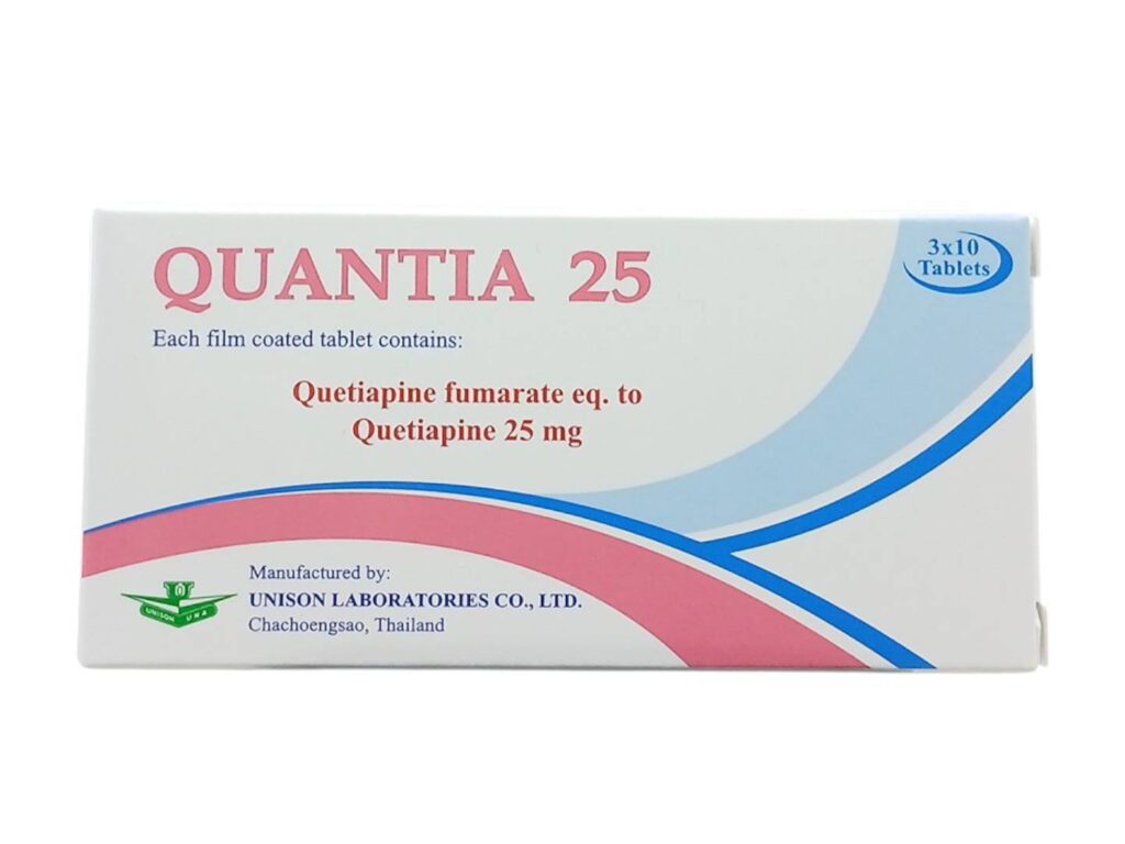 Quantia 25 mg ยาต้านโรคจิต ชนิดเม็ด