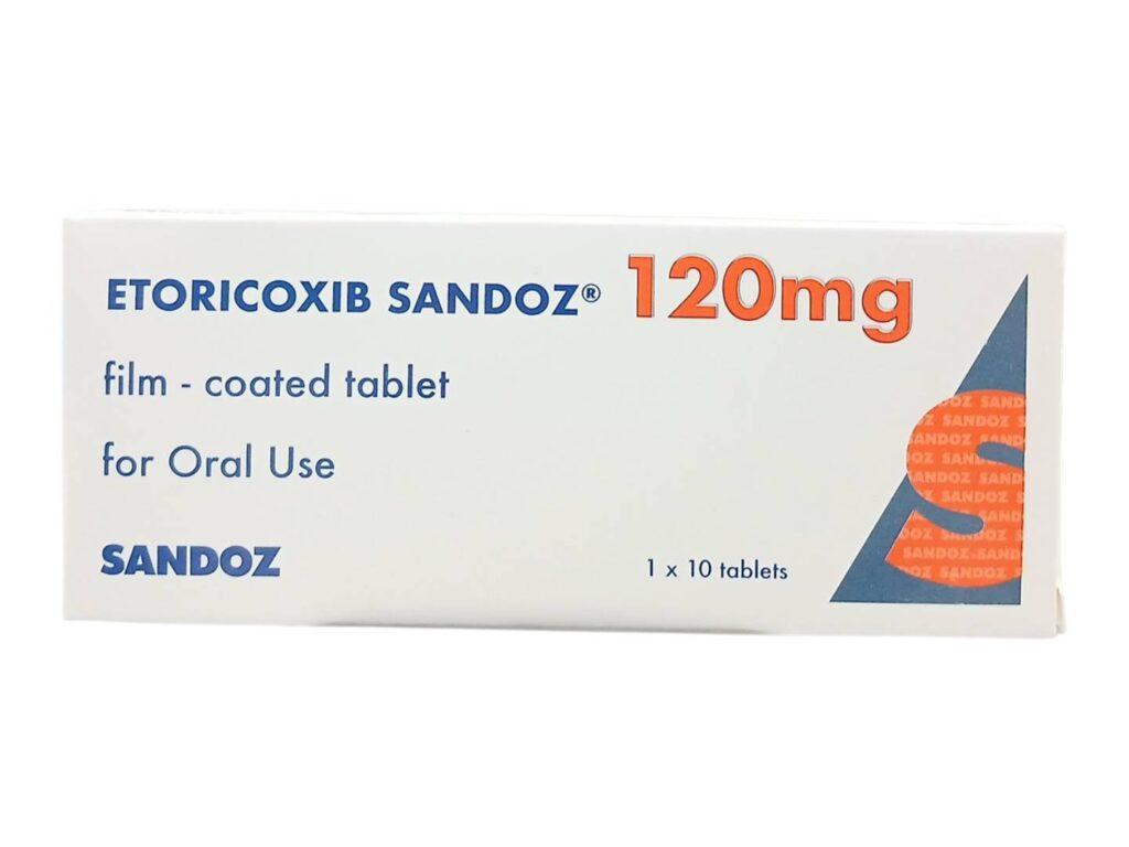 Etoricoxib Sandoz 120 mg 10 เม็ด ยาแก้อักเสบ