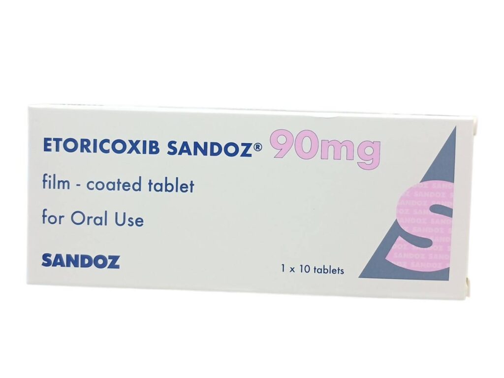 Etoricoxib Sandoz 90 mg 10 เม็ด ยาแก้อักเสบ
