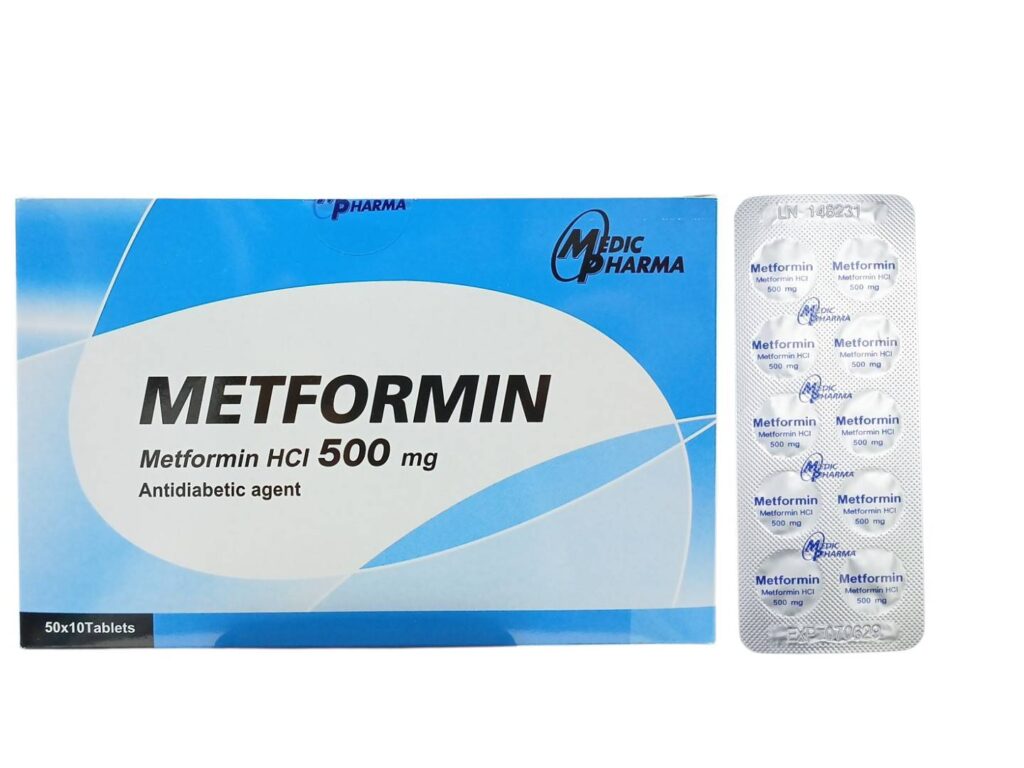 Metformin Medicpharma 500 mg 10 เม็ด ยาลดน้ำตาลในเลือด