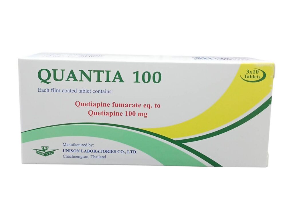 Quantia 100 mg tablets quetiapine