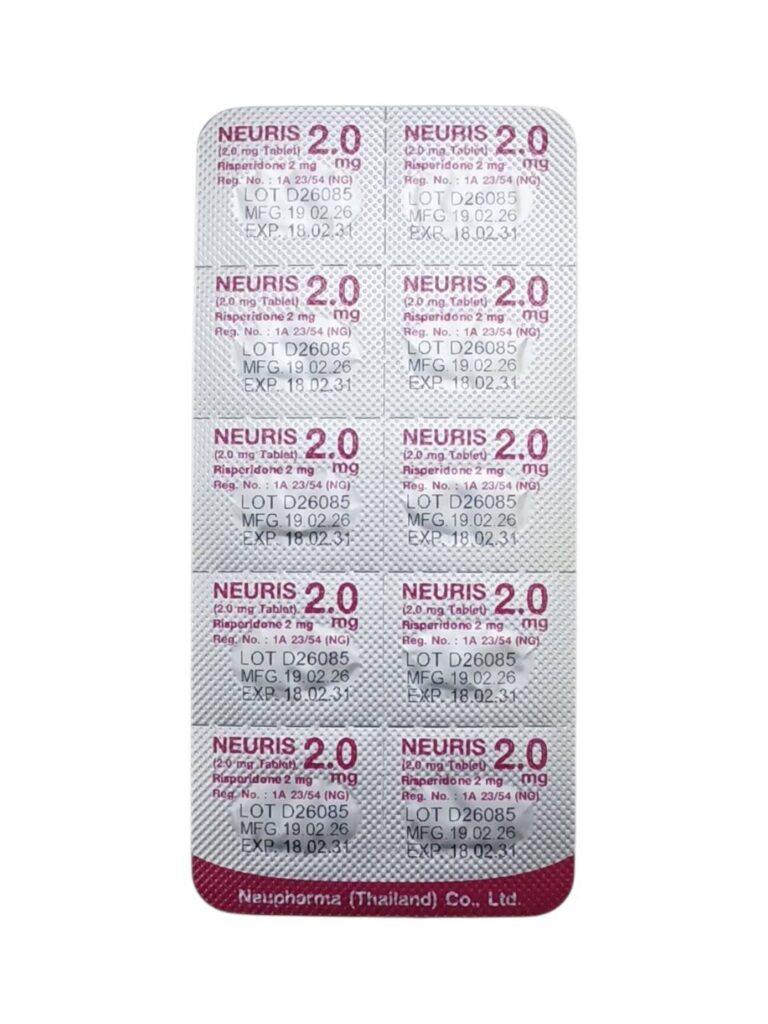Neuris 2 mg 10 tablets Risperidone