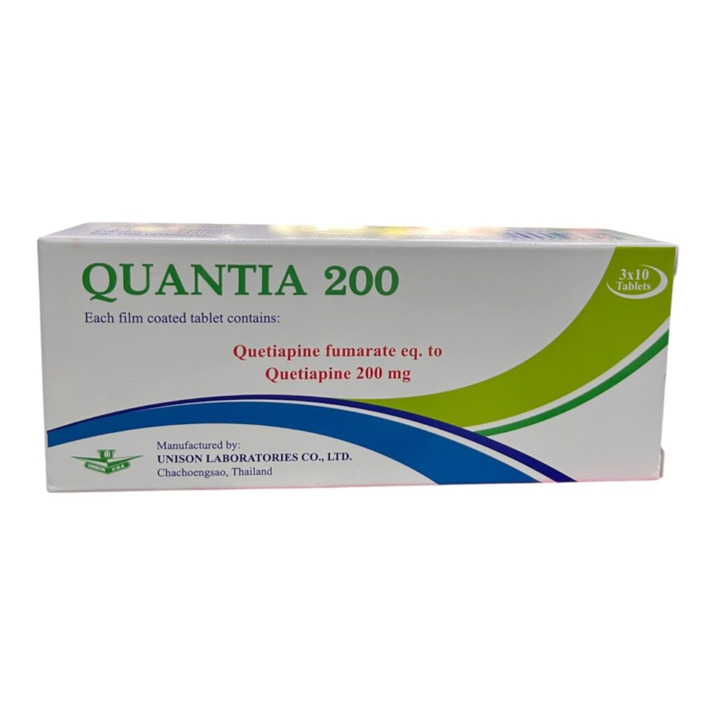Quantia 200 mg 30 Tablets (Quetiapine)Sachets